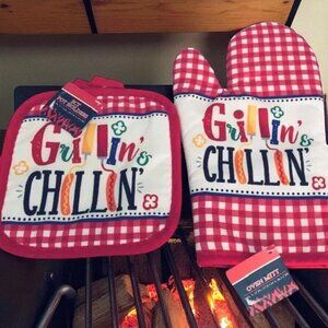 BBQ Grillin & Chillin Kitchen Linen Set
